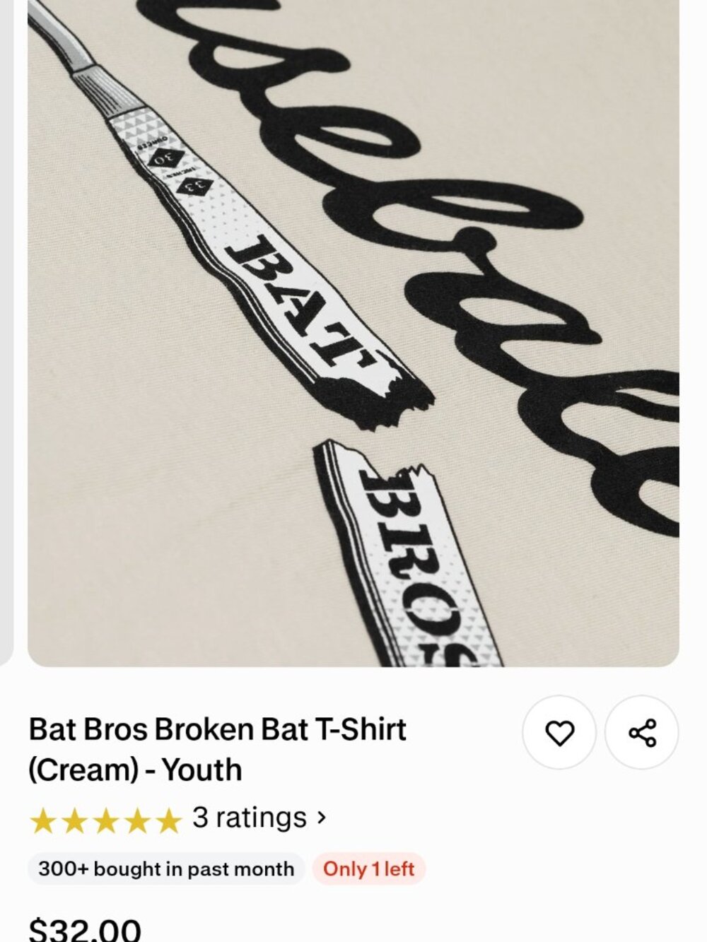 Baseballism Youth XL T-shirt